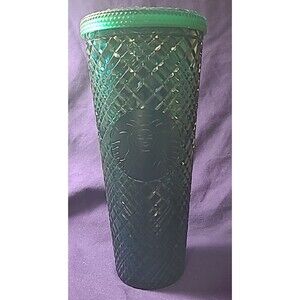 2021 Starbucks Holiday Emerald Green Jeweled Venti Tumbler Cup | 24oz - NO straw